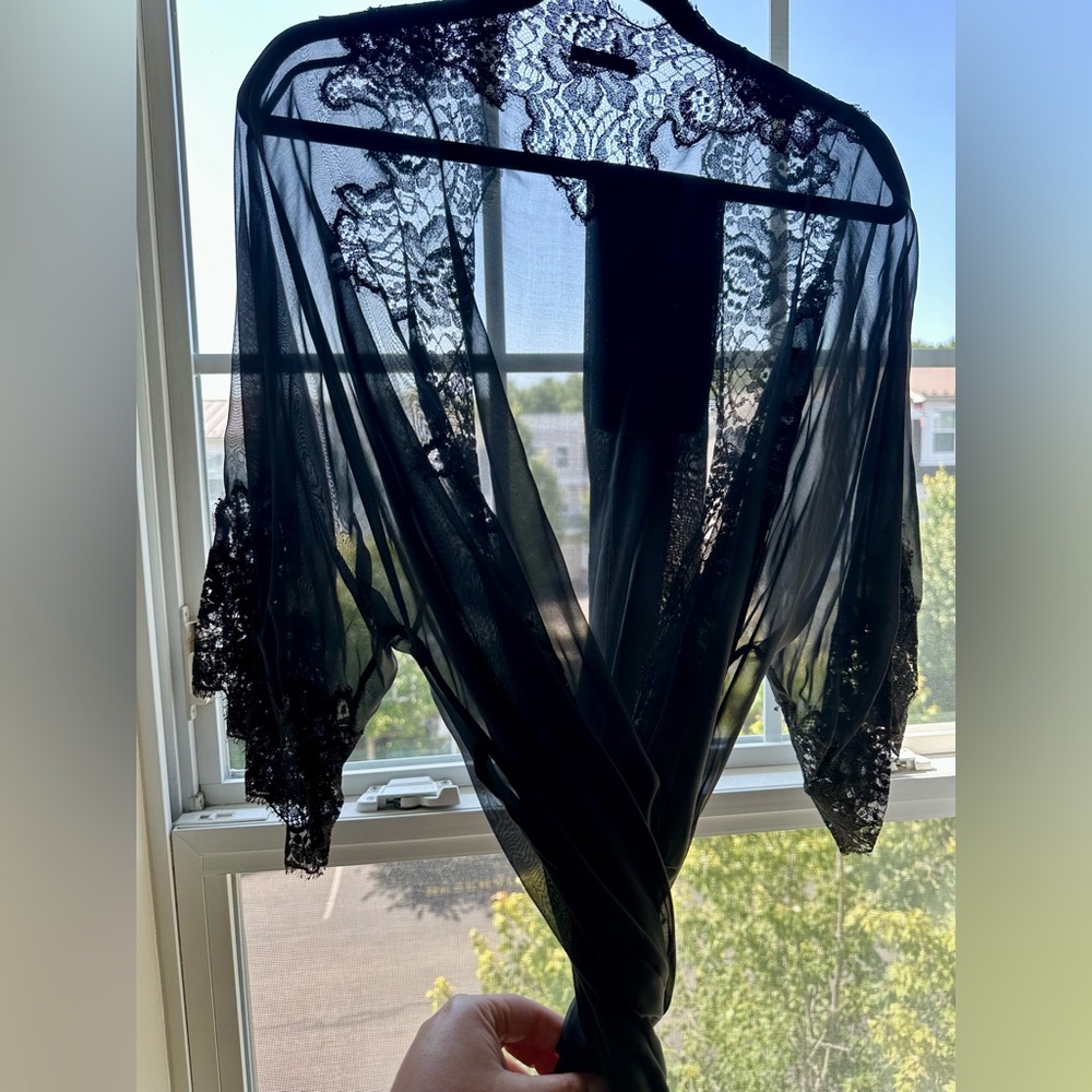 Rosamosario Italian 100% Silk Organza Long Robe “Jeddah Jewel”